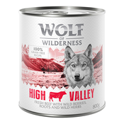 Ekonomično pakiranje: Wolf of Wilderness 24 x 800 g - High Valley - govedina