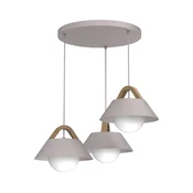 Lestenec na lanku FUNDA 3xE27/15W/230V v kremni barvi