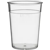 Gastro plastični kozarec 0,33 l, prozoren, SAN plastika, z oznako 0,25 l