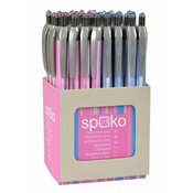 Spoko Kroglično pero Stripes - modro polnilo, 0,3 mm