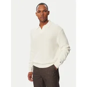 Tommy Hilfiger Pulover Fisherman MW0MW42804 Kremna Regular Fit