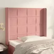 Vidaxl vidaXL Vzglavnik s krilci roza 93x16x118/128 cm žamet