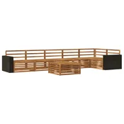 Set vanjskih sofa 7 pcs Prirodna 79 x 79 x 37 cm