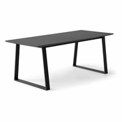 Črna raztegljiva jedilna miza s črno mizno ploščo 100x210 cm Meza – Hammel Furniture