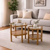 Hanah Home set od 2 umetnutih stocica Alaska 2, hrast