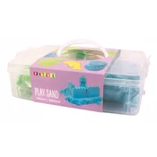 PLAYBOX Komplet kinetičnega peska MODRA + ZELENA 800 g + 14 modelčkov