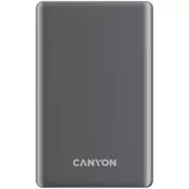 Canyon Eksterna baterija OnPower 505 slim Magnetic, 5000 mAh, PD20W, Tamno siva