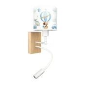 Brilagi - LED fleksibilna lampa BOBO WOOD 1xE27/25W/230V + LED/3W hrast/bela/plava/medena
