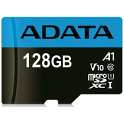 A-Data Adata/micro SDXC/128GB/100MBps/UHS-I U1/Class 10/+ Adapter