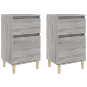 Vidaxl Nočna omarica 2 kosa siva sonoma 40x35x70 cm