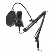 Mikrofon kondenzatorski na roki za Podcast in Streaming DSM-01 White Shark