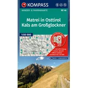 Visoke Ture / Matrei in Osttirol, Kals am Grossglockner. Vodotesen turistični zemljevid 46. izdaja 2025.