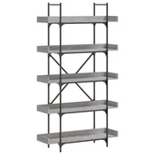 Regal za knjige s 5 razina boja hrasta 100x33x180,5 cm drveni