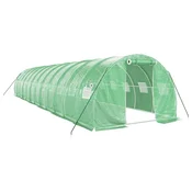 Staklenik s celicnim okvirom zeleni 36 m2 12 x 3 x 2 m