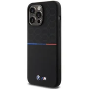 Bmw BMHMP15X22SMPK iPhone 15 Pro Max 6,7 črno/črno trdo ohišje M silikonsko z vzorcem MagSafe