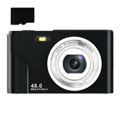 INF Digitalni fotoaparat z 48 MP, HD 1080p, 16x zoom, pomnilniška kartica 32 GB Black, (21266056)