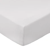 Siva napenjalna rjuha iz bombažnega perkala 90x190 cm Cotton Percale – Bianca
