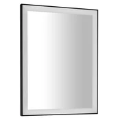 GANO ogledalo z LED lučjo 60x80cm, črno - 60x80x4 cm - Sapho - 24 - Aluminij - Pravokotnik - 600 - 800 - IP44 - 2700 - 33 - Illuminated mirrors;Framed mirrors - 14