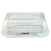 Butter holder with lid, made from glass - Zokura