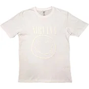 Nirvana White Happy Face (Hi-Build White-On-White) White M Majica