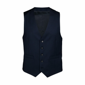 Vuneni prsluk za odijelo Charles Tyrwhitt Natural Stretch Twill Vest — Navy - 38R