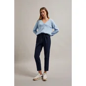 Womens trousers with waist tie MOODO - dark blue