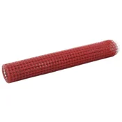 shumee vidaXL Jeklena in PVC mrežasta ograja 25x1 m rdeča