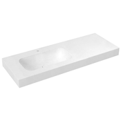 SAPHO EMICO Stensko Umivalnik Rockstone 130x50cm, Levi, Mat Bela