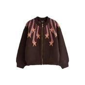 Rockett St George Pletena jopa čokolada/mauve/robida/pastelno oranžna