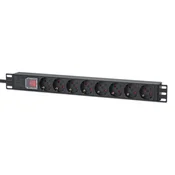 230V razvodni PDU panel 19/1U sa 8 uticnih mesta, 1.8m sa prekidacem PDU-8S-1U