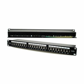 XtendLan Patch panel 19, 24 priključkov, zaščiten, Cat.5e