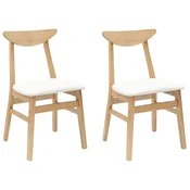 Vidaxl Jedilni stoli 2 szt. Naravna 42 x 47,5 x 81 cm