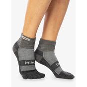 Pohodniške nogavice Injinji Outdoor Midweight Mini-Crew NuWool - charcoal/black