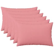 Vidaxl Prevleka za blazino 6 kos HEERLEN Roza 30 x 50 cm Blago