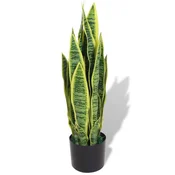 Vidaxl Umetna rastlina sanseverija v loncu 65 cm zelene barve