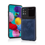 SLIM LEATHER Zaščitni ovitek Samsung A72 temno modra