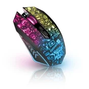 CONNECT IT DOODLE 2 PRO brezžična gaming miška, 4800 DPI, osvetljena, Črna