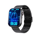 INF Pametna ura z EKG-jem, merilnikom srčnega utripa, sledilnikom telesne pripravljenosti in več športnimi načini Black Bamboo Edition strap, (5000306716)