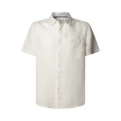 Pepe Jeans za moške. PM308847 Amaro bela srajca v barvi ecru (S), Priložnostno, Lan, Kratek rokav