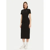 Lacoste Vsakodnevna obleka EF9622 Črna Slim Fit