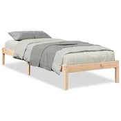 Vidaxl Daljši posteljni okvir brez vzmetnice 80x210 cm trdna borovina