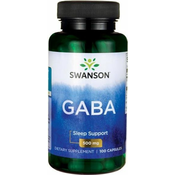 Swanson GABA (gama-aminobutirna kislina), 500 mg, 100 kapsul