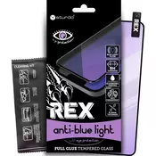 Sturdo Rex Anti-Blue Light Kaljeno steklo za Samsung Galaxy S23, Full Face - Črna