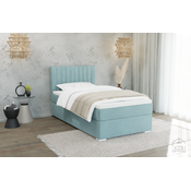 Boxspring postelja Bunny - 100x200 cm - tkanine Cloud