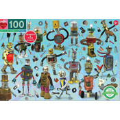 EEBOO Puzzle Roboti in deli 100 kosov