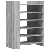 Vidaxl Omarica za čevlje siva sonoma 74,5x37,5x100 cm inženirski les