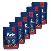 Vrečka BRIT Premium Cat Beef Stew & Peas 6x100 g