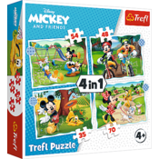 Trefl Puzzle 4v1 - Mickeyho pekný deň/Disney Standard Characters