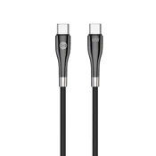 Podatkovni kabel Forever USB-C/USB-C 1m 60W črn