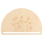 AtmoWood Drveni izrez polukrug - livadsko cvijece